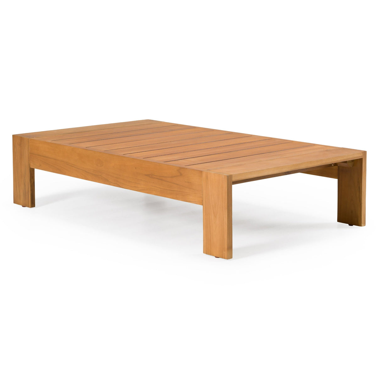 Santorini Outdoor Brown Olefin Fabric and Natural Teak Sofa Set
