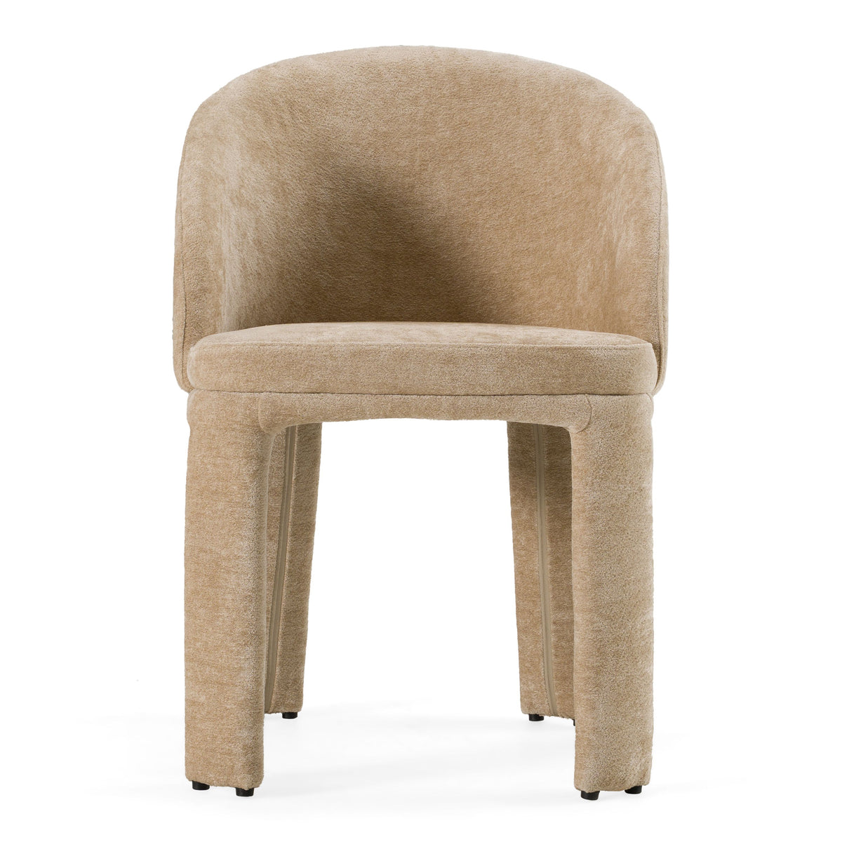 Sarkis Modern Brownish Grey Velvet Upholstered Dining Side Chair