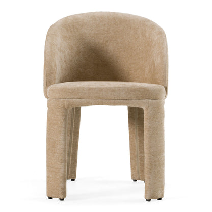 Sarkis Modern Brownish Grey Velvet Upholstered Dining Side Chair