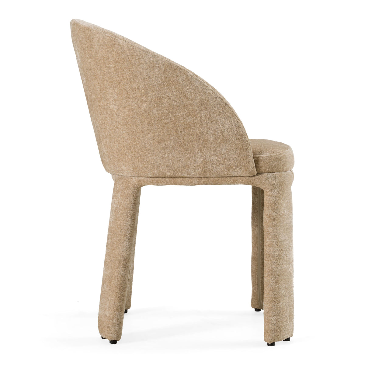 Sarkis Modern Brownish Grey Velvet Upholstered Dining Side Chair