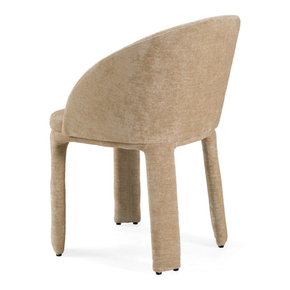 Sarkis Modern Brownish Grey Velvet Upholstered Dining Side Chair
