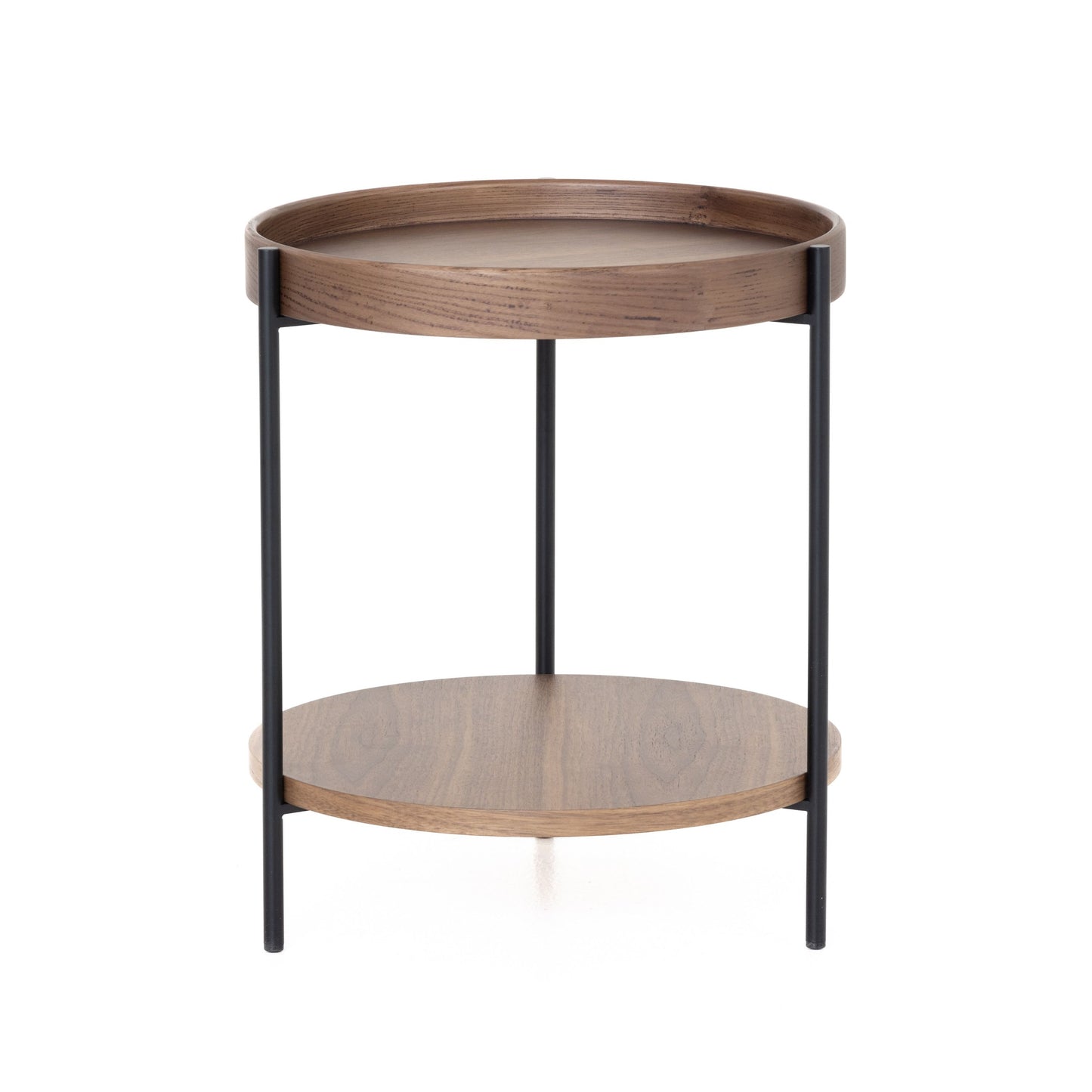 Modrest Savoy Modern Walnut End Table - Sleek and Functional Accent for a Contemporary Living Room or Bedroom