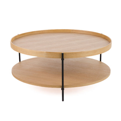 Modrest Savoy Modern Natural Ash Large Coffee Table - Elegant and Spacious Accent for Your Living Room