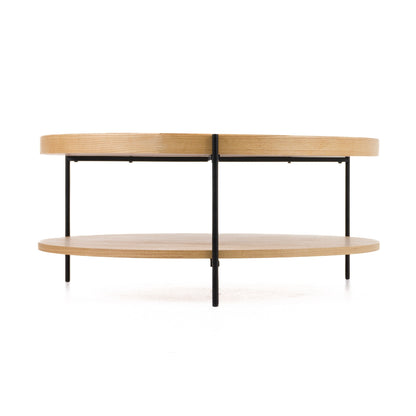 Modrest Savoy Modern Natural Ash Large Coffee Table - Elegant and Spacious Accent for Your Living Room