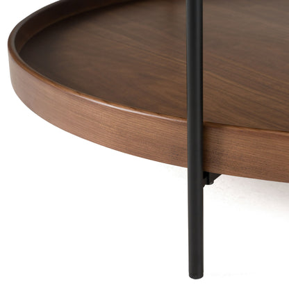 Modrest Savoy Modern Walnut Coffee Table – Large Contemporary Living Room Centerpiece