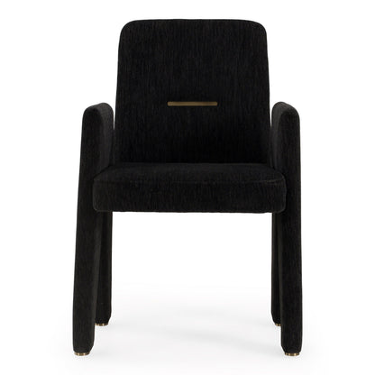 Scahill Modern Black Fabric Dining Chair