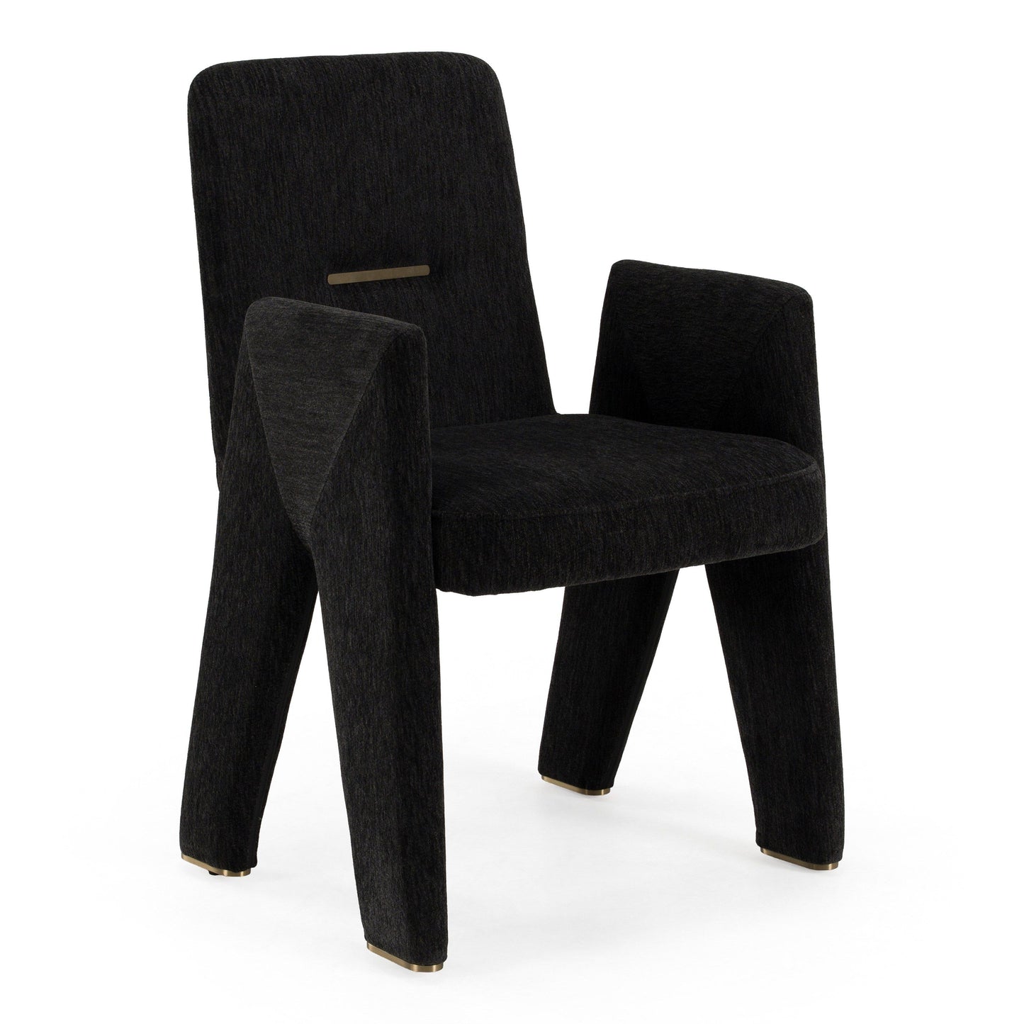 Scahill Modern Black Fabric Dining Chair