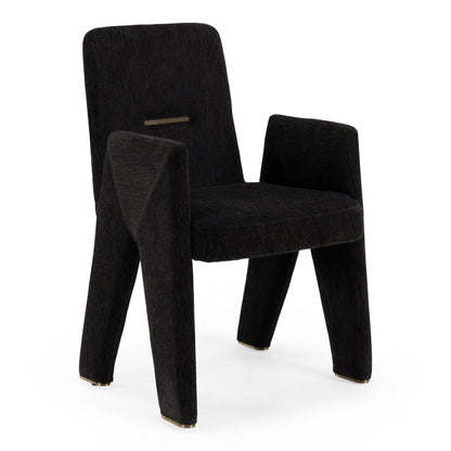 Scahill Modern Black Fabric Dining Chair