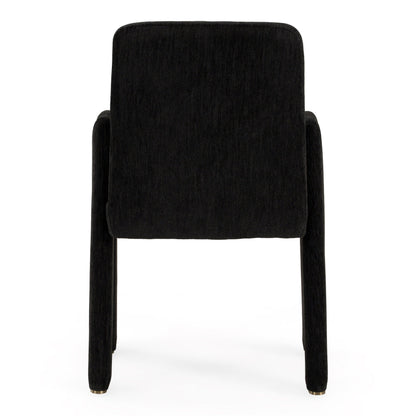 Scahill Modern Black Fabric Dining Chair