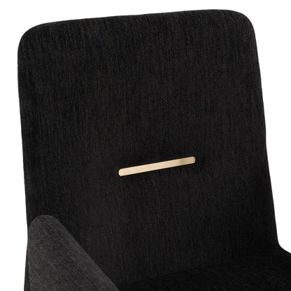 Scahill Modern Black Fabric Dining Chair
