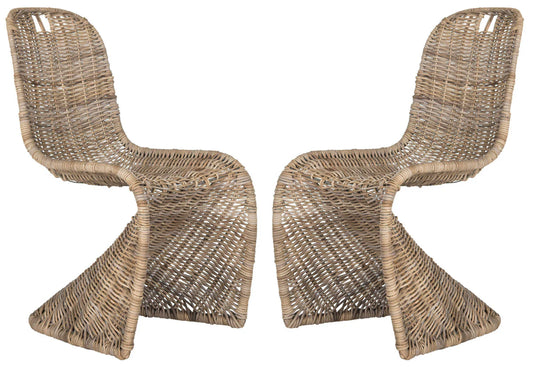 Cilombo Dining Chairs (Set of 2) - Chic and Durable Wicker Chairs for Stylish Dining Spaces