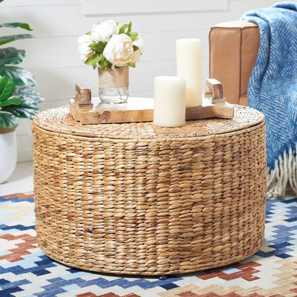 Jesse Wicker Storage Coffee Table - Practical and Stylish Storage Solution for Your Living Room