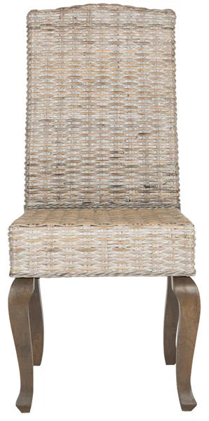 Milos Dining Chair - Handwoven Wicker Charm at 18" Height