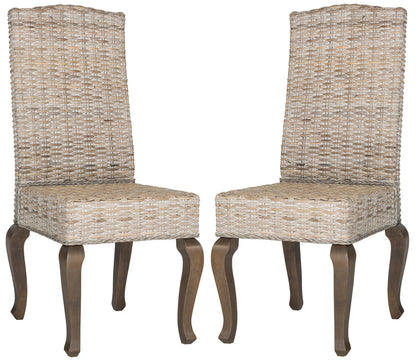 Milos Dining Chair - Handwoven Wicker Charm at 18" Height