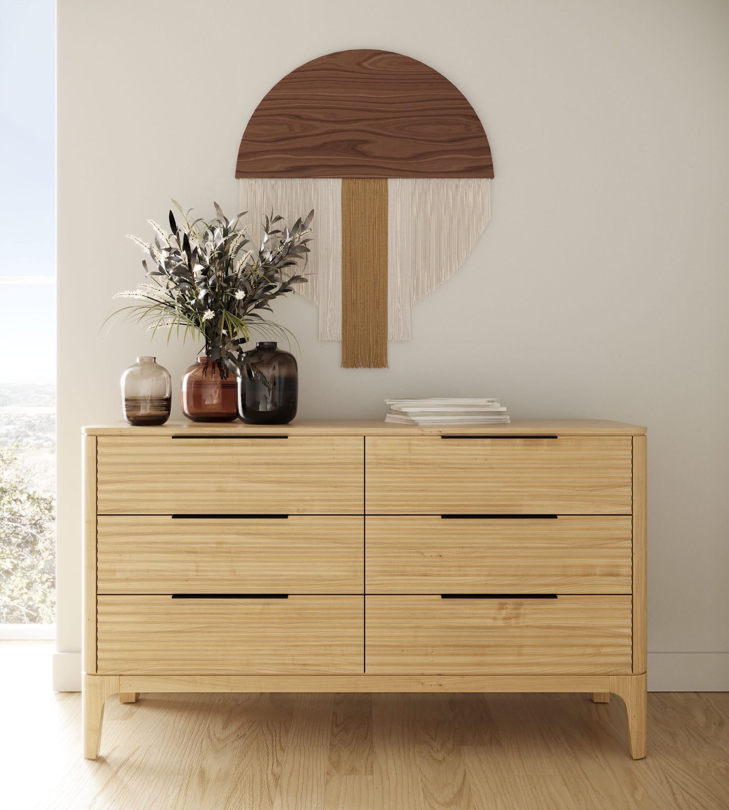 Modrest Seattle Modern Natural Oak Dresser for Stylish and Functional Bedroom Storage