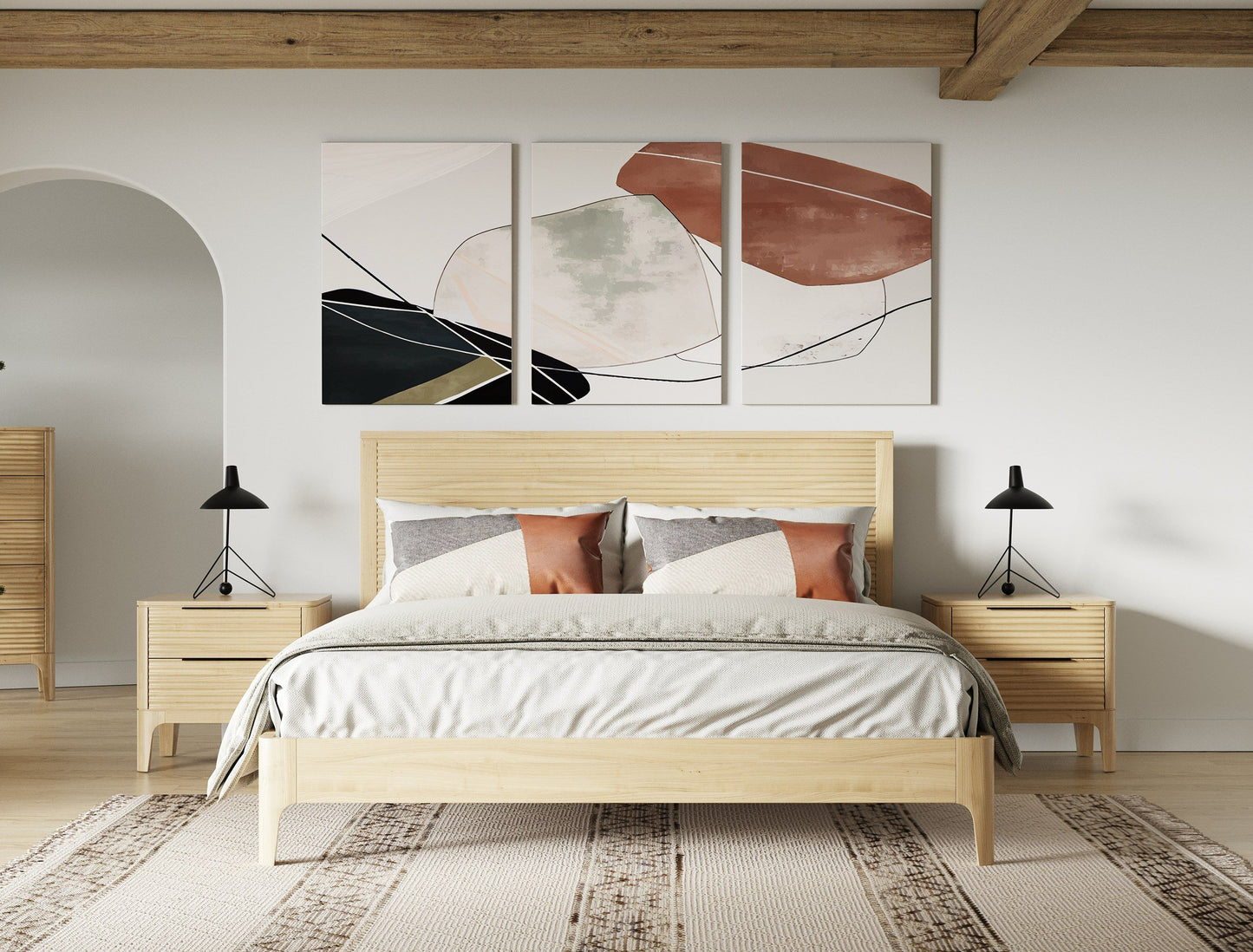 Modrest Seattle - Modern Natural Oak Bedroom Set
