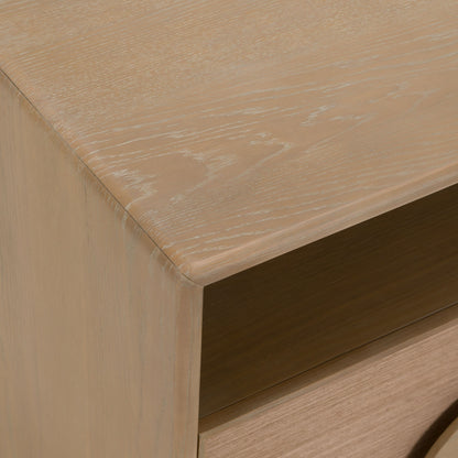 Sergio Modern Natural Oak Dresser with Rattan Drawer Fronts