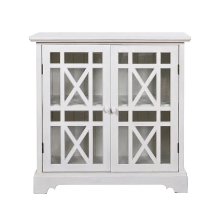 Cream Two-Door Wooden Cabinet – Stylish Storage for Any Room