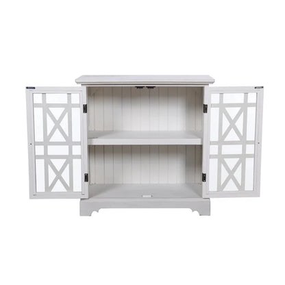 Cream Two-Door Wooden Cabinet – Stylish Storage for Any Room