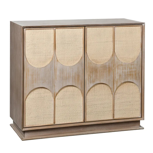 MELROSE Two Door Cabinet – Sleek Storage in MDF with Straight Ash Veneer