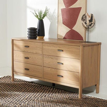 Jaylessa Wood Dresser – Elegant 6-Drawer Wooden Storage for Bedroom