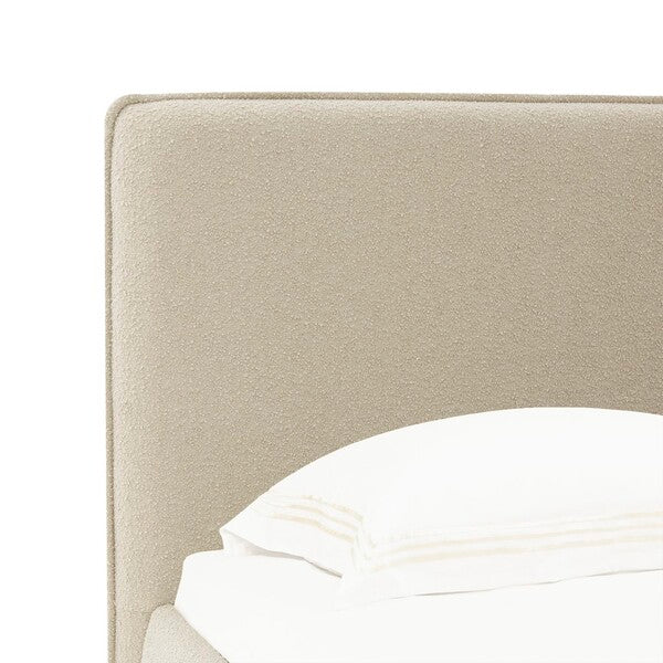 Callahan Bouclé King Bed – Luxurious Upholstered Bed with Soft Bouclé Fabric for Ultimate Comfort