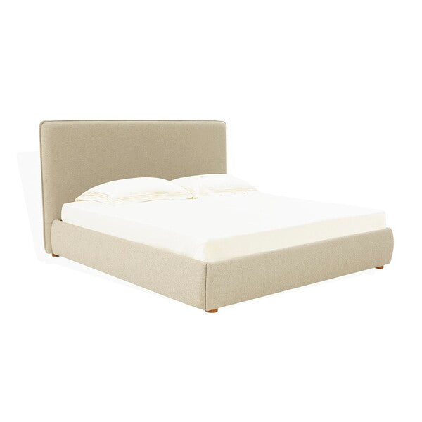 Callahan Bouclé King Bed – Luxurious Upholstered Bed with Soft Bouclé Fabric for Ultimate Comfort