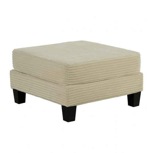 Moretaine Beige Corduroy Storage Ottoman – Stylish & Functional Seating