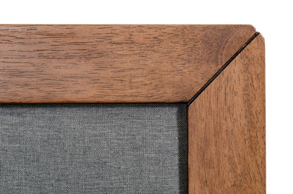 Soria Grey and Walnut Bedroom Set with Upholstered Bed