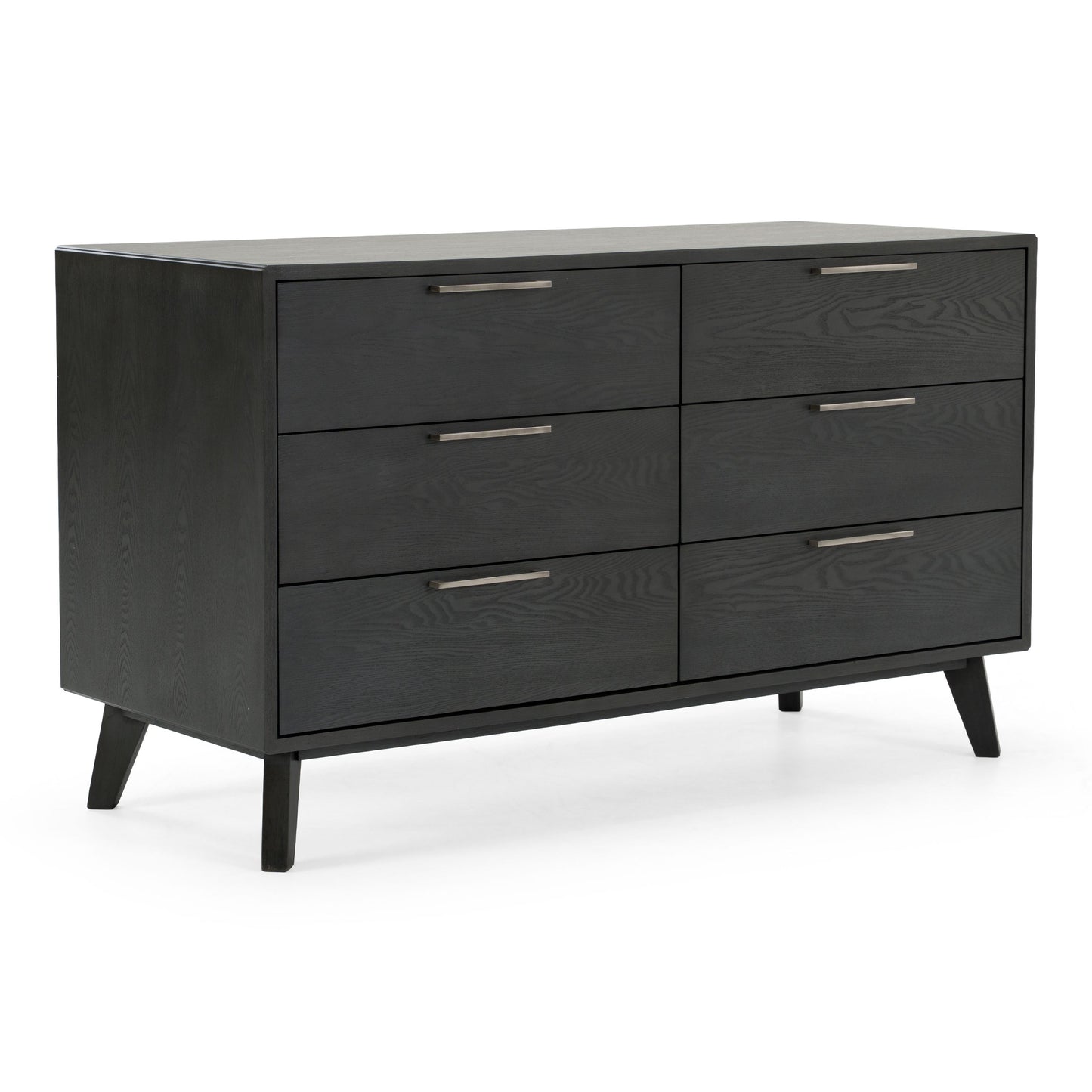 Soria Grey Wash Veneer Dresser with 6 Drawers