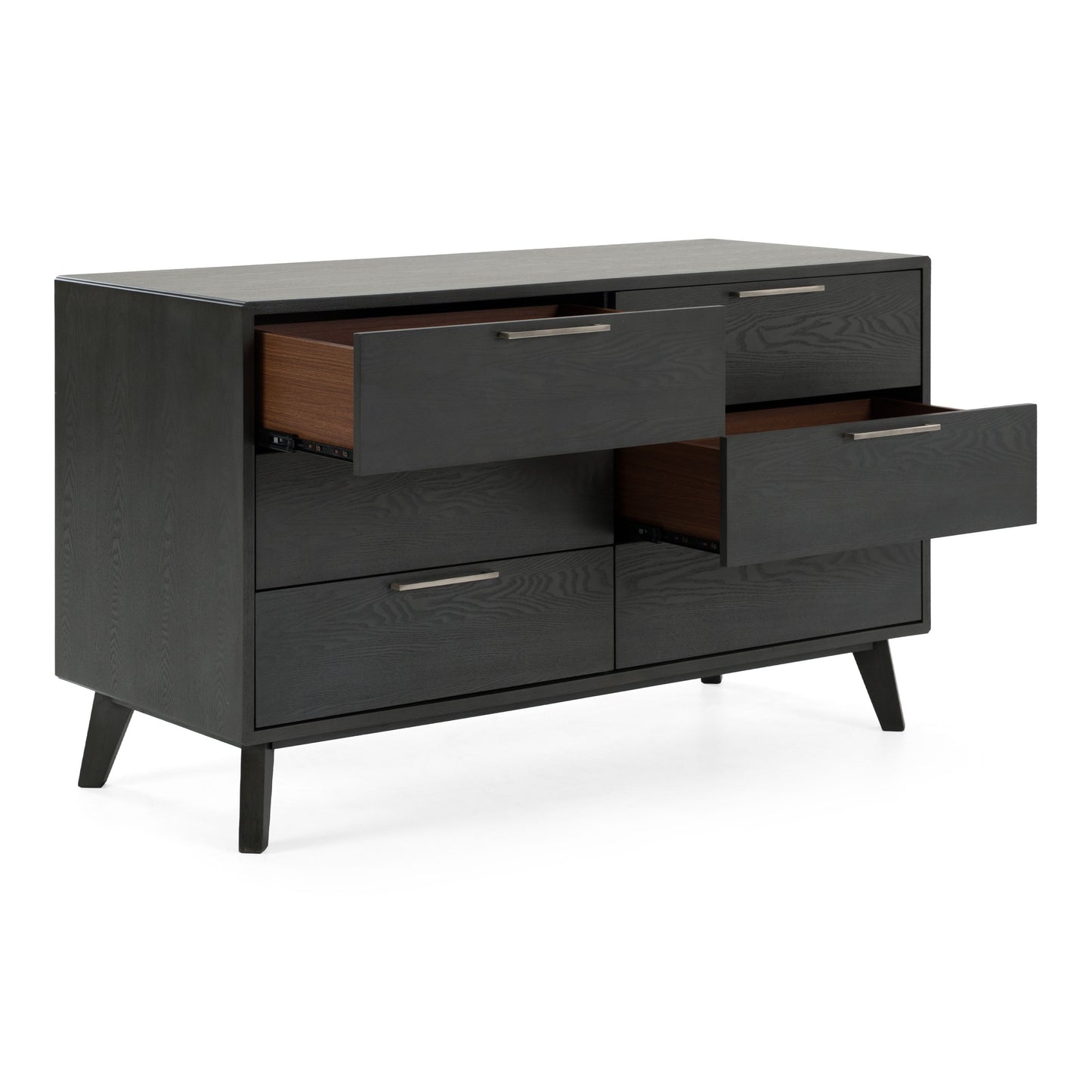 Soria Grey Wash Veneer Dresser with 6 Drawers