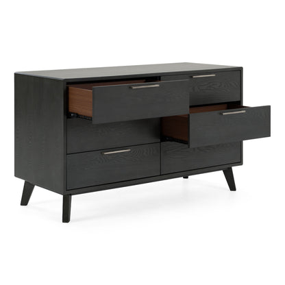 Soria Grey Wash Veneer Dresser with 6 Drawers
