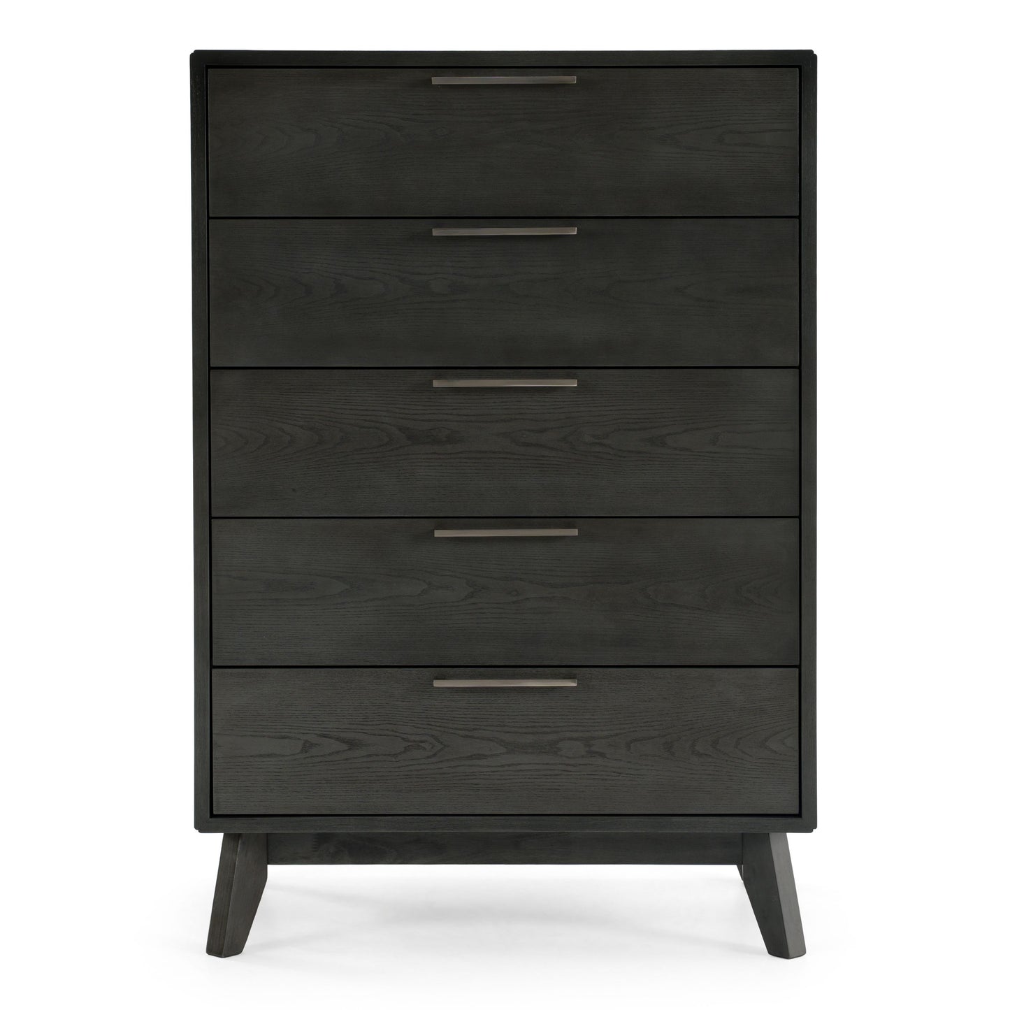 Soria Grey Wash Veneer Chest with 5 Drawers