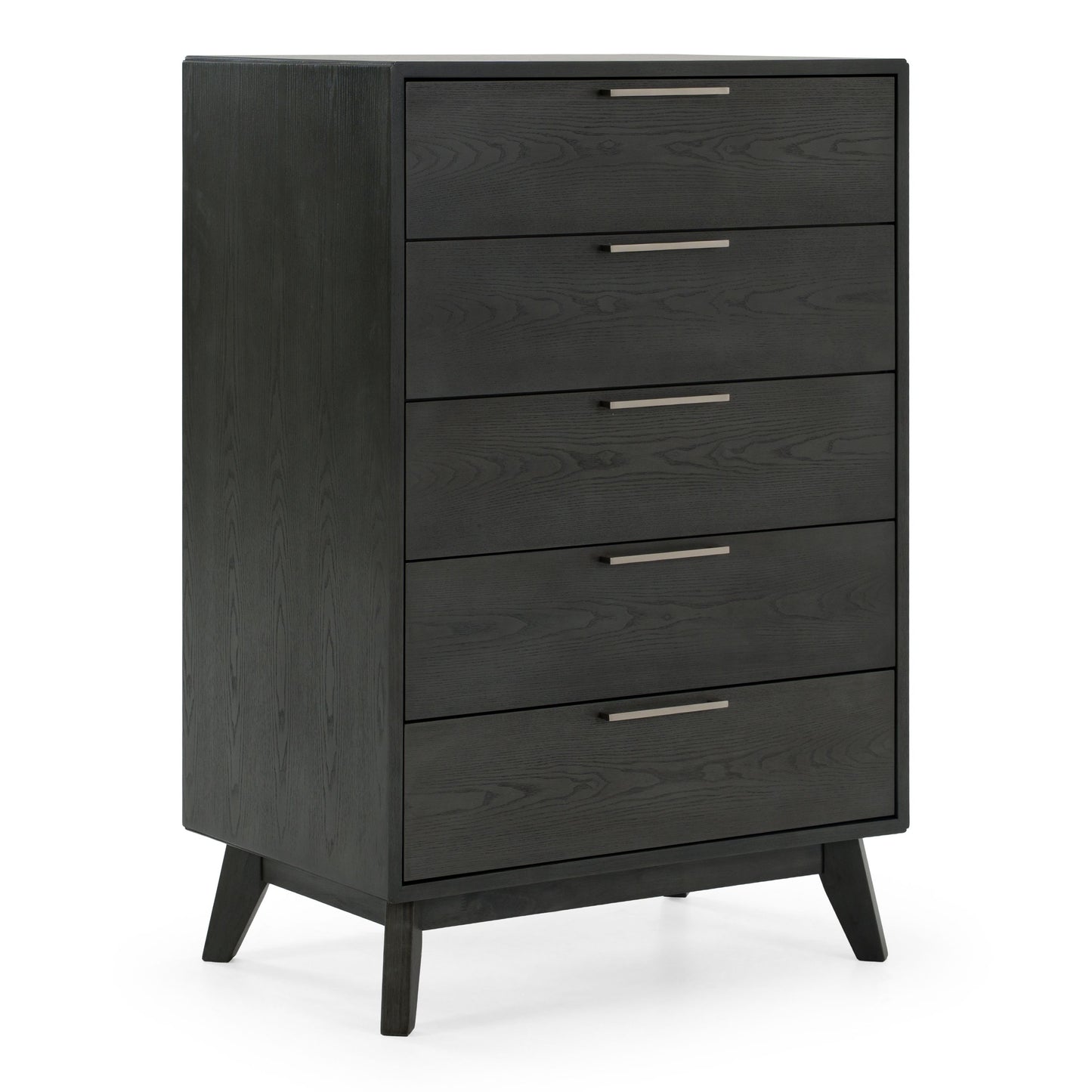 Soria Grey Wash Veneer Chest with 5 Drawers
