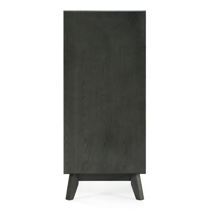 Soria Grey Wash Veneer Chest with 5 Drawers