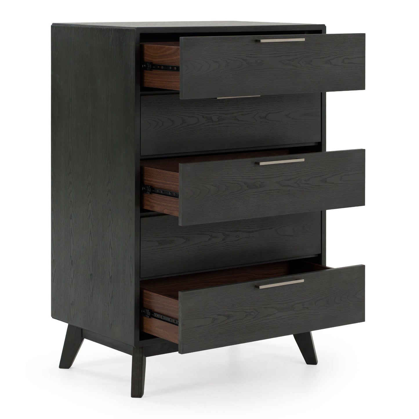 Soria Grey Wash Veneer Chest with 5 Drawers