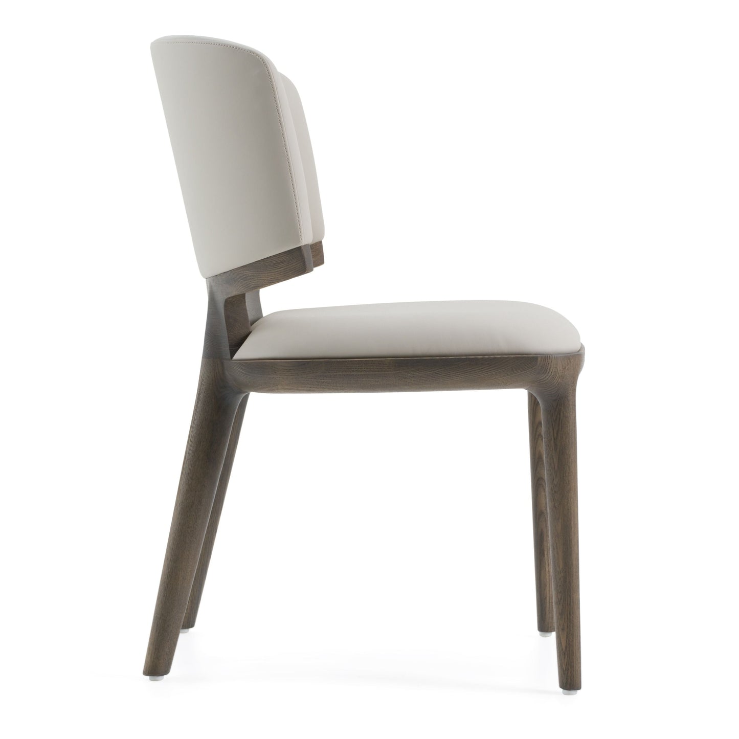 Modrest Stanley _ Contemporary Grey Leatherette and Grey Ash Set of 2 Dining Chair