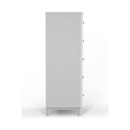 Stapleton White Five Drawer Chest - Contemporary Storage with Modern Elegance