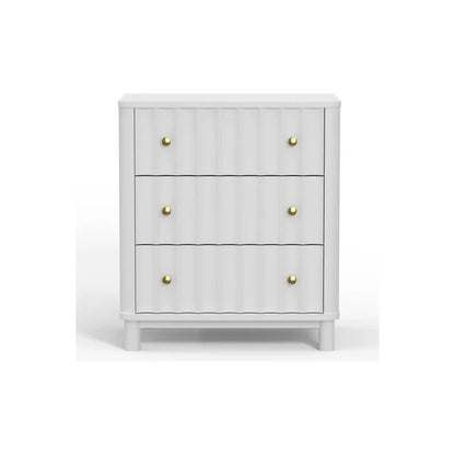 Stapleton White Three Drawer Small Chest - Compact and Stylish Storage Solution