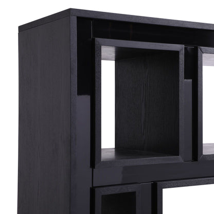 Suffolk Black Ash Tall Bookcase