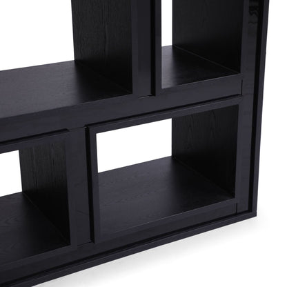 Suffolk Black Ash Tall Bookcase
