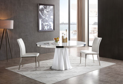 Cabaret White Round Dining Table