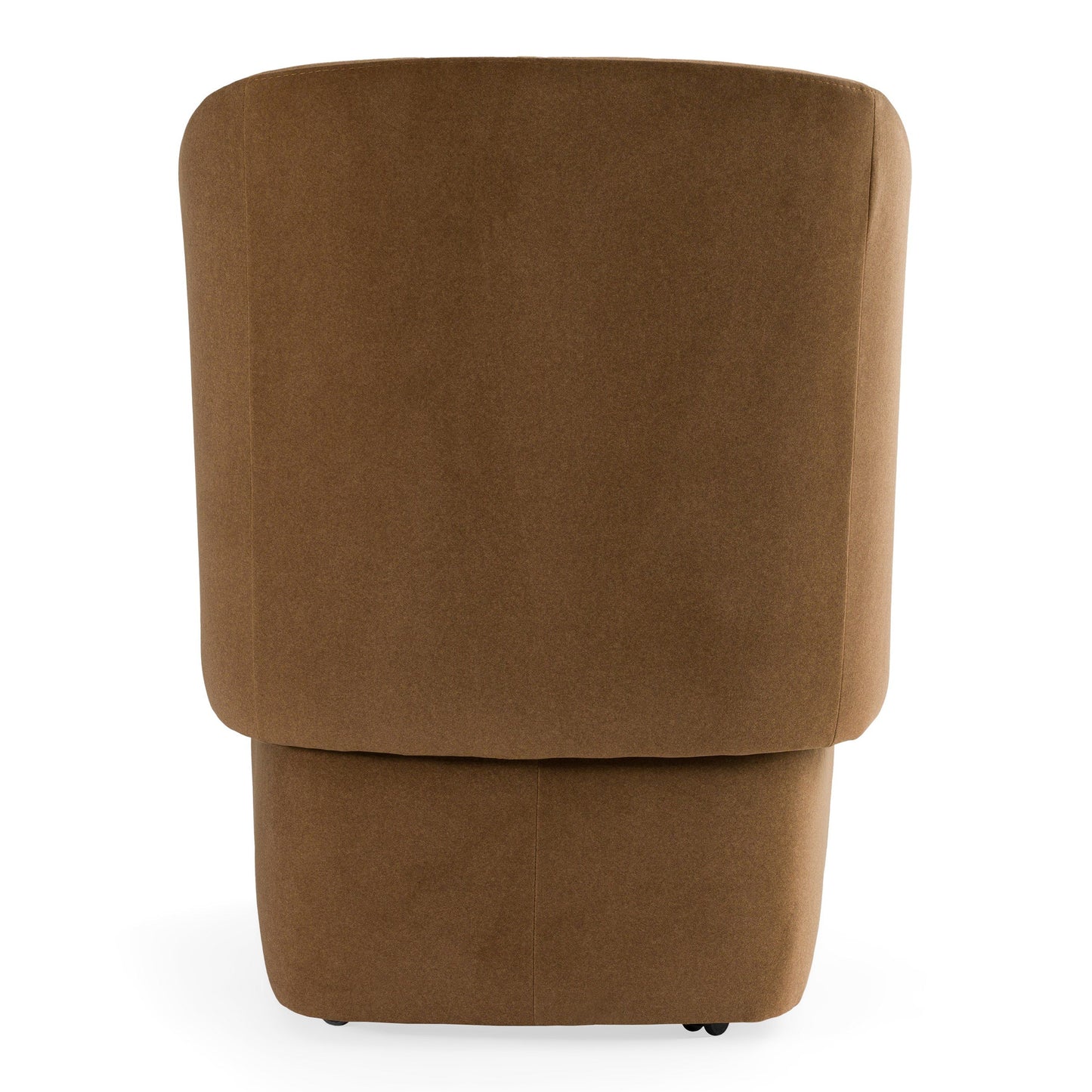 Tassell Modern Brown Fabric Dining Chair Castor Wheels