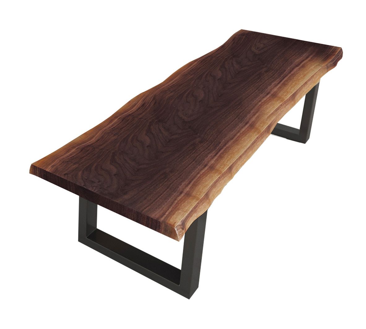 Modrest Taylor - Large Modern Live Edge Wood Dining Bench