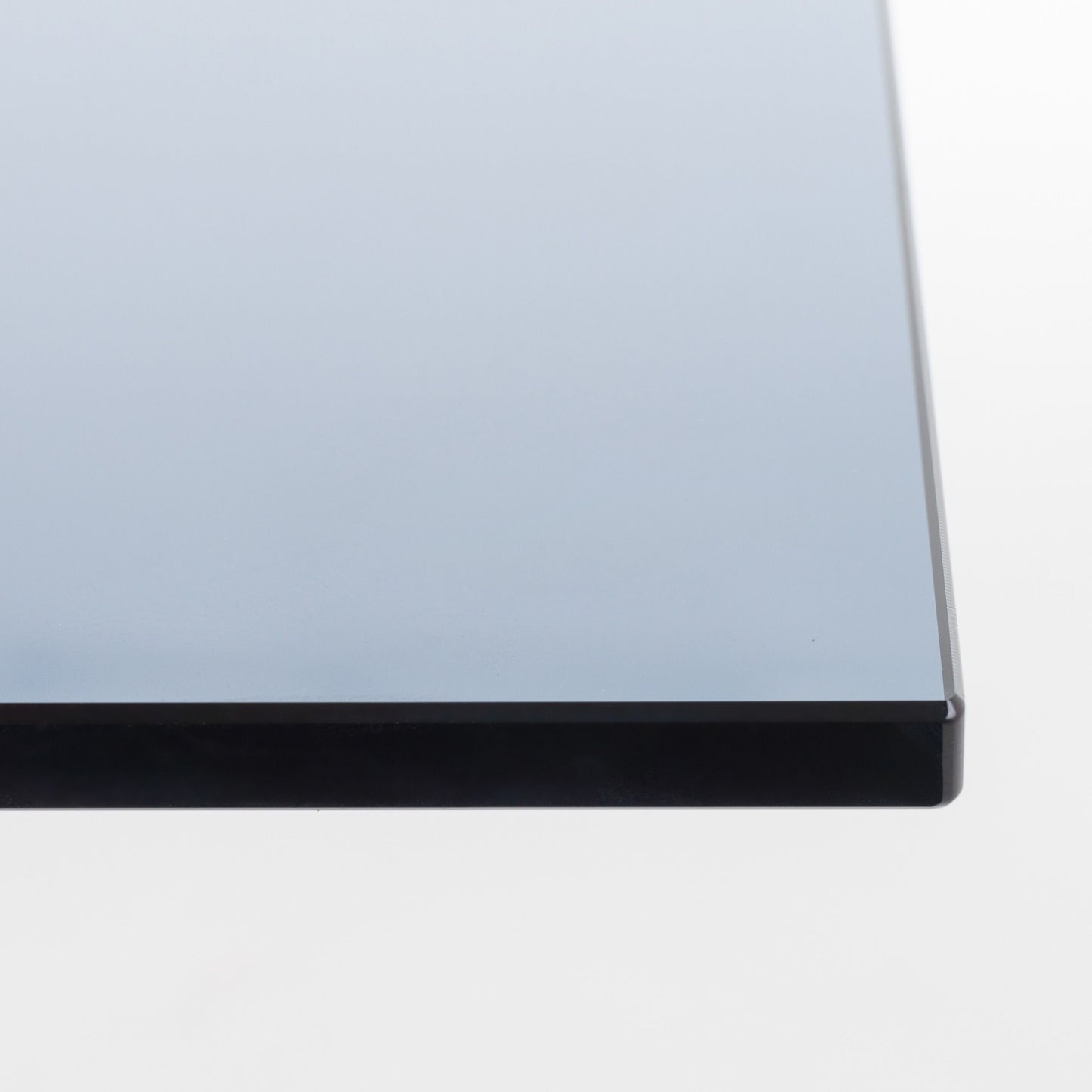 Token Smoked Grey Glass Rose Gold Dining Table