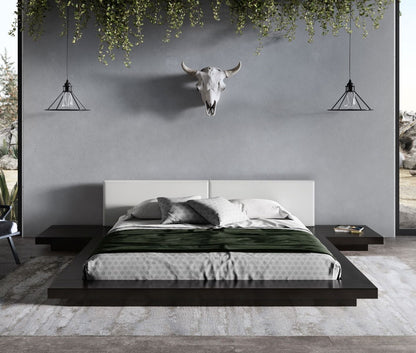 Modrest Tokyo - Contemporary Black and White Platform Bed