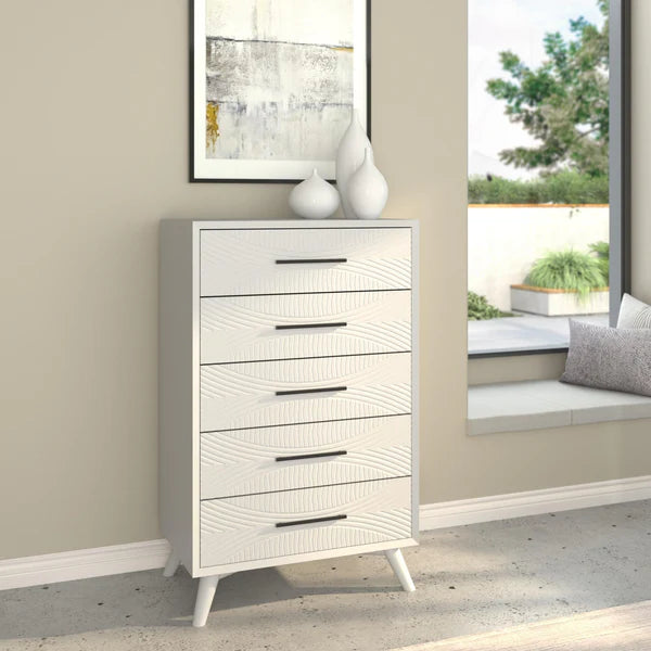 Tranquility White Chest - Elegant Multi-Drawer Storage Solution