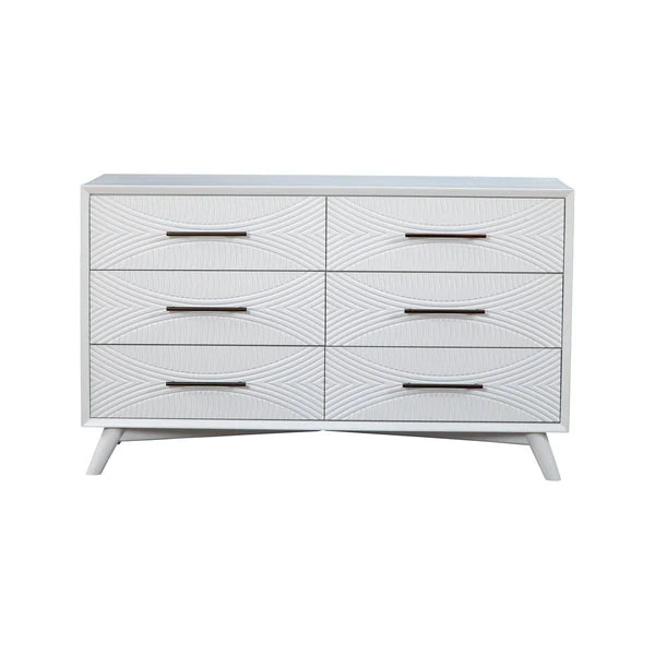 Tranquility White Dresser - Modern Storage with Clean Lines and Ample Space