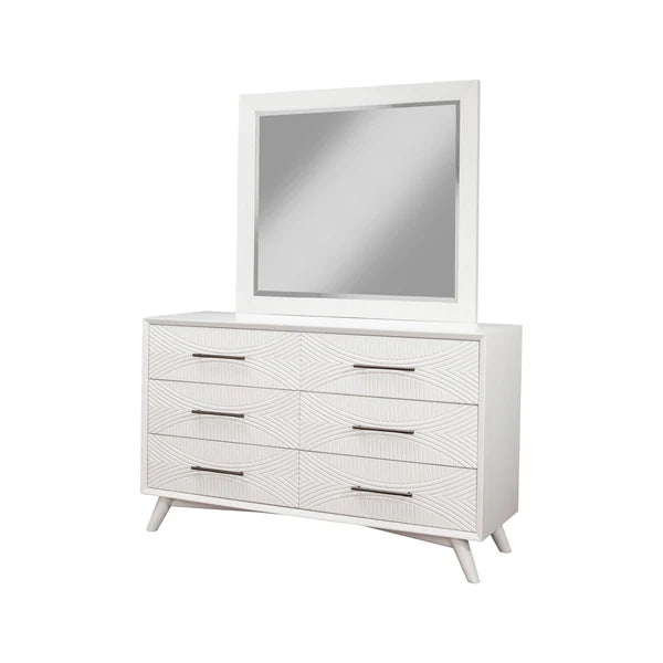 Tranquility White Dresser - Modern Storage with Clean Lines and Ample Space