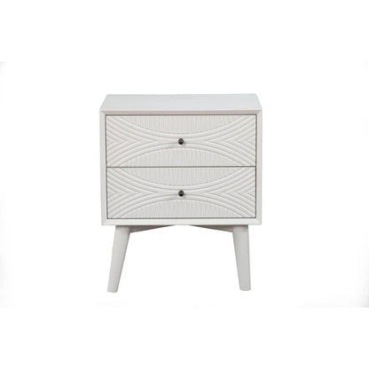 Tranquility White Nightstand - Modern and Functional Bedroom Storage